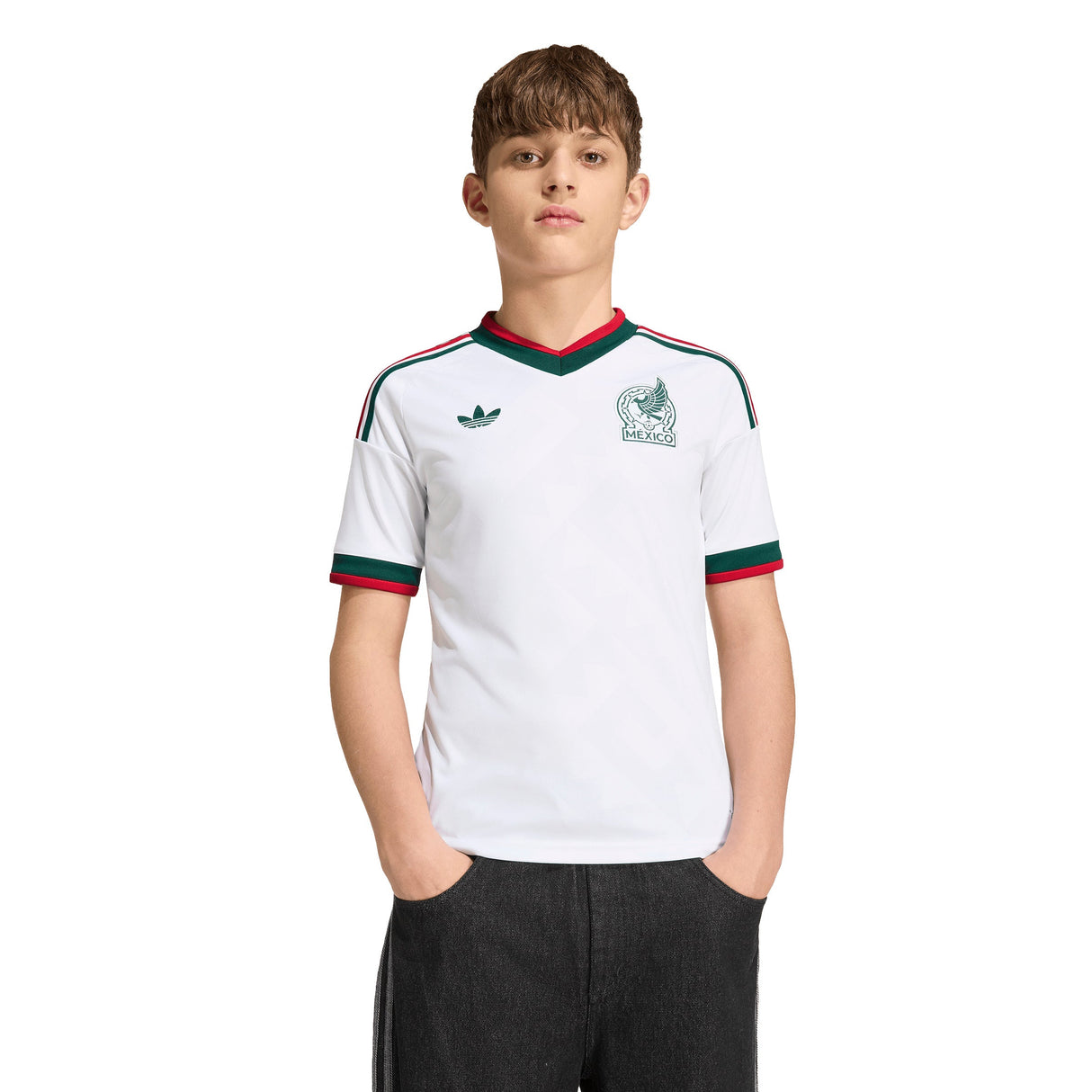 adidas Mexico Away Youth Soccer Jersey 2026 - White - Best Buy Soccer