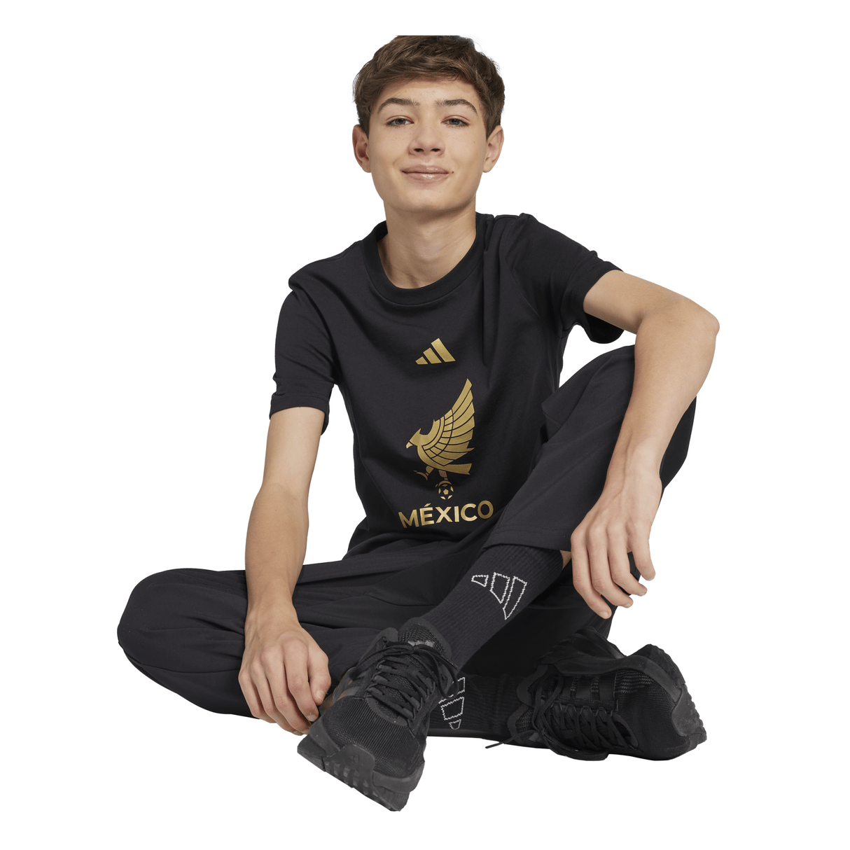 adidas Mexico Gold DNA T-Shirt Kids Black/Gold - Best Buy Soccer