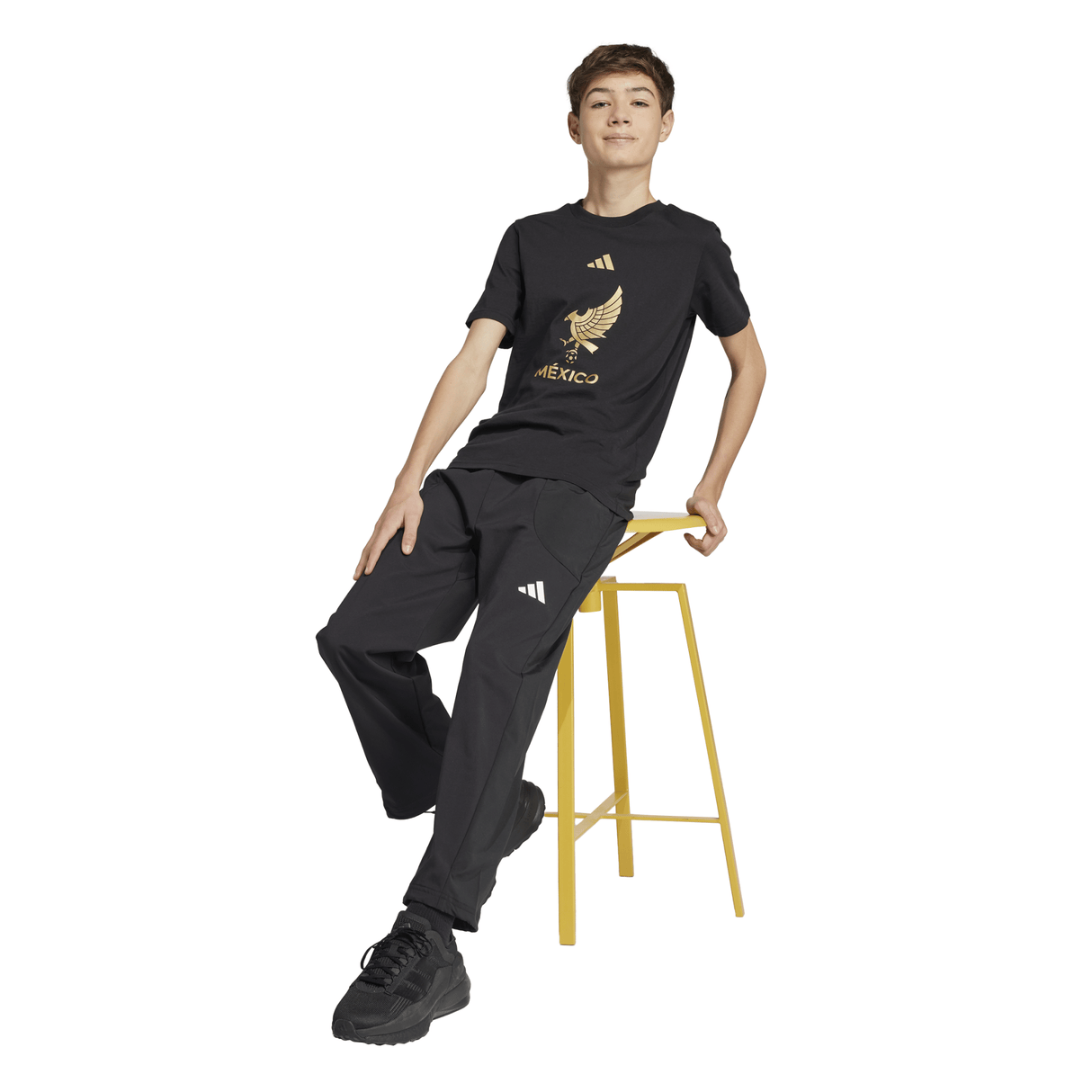 adidas Mexico Gold DNA T-Shirt Kids Black/Gold - Best Buy Soccer