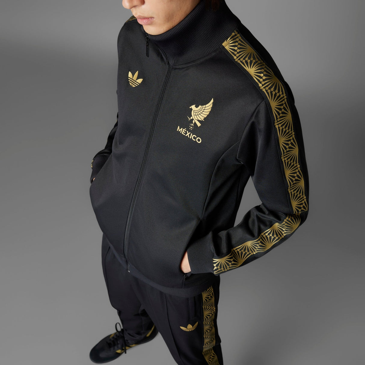 adidas Mexico Gold Jacket Track Top Black - Best Buy Soccer