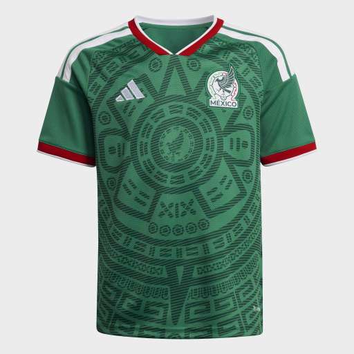 adidas Mexico Home Youth Soccer Jersey 26 - Green - Best Buy Soccer