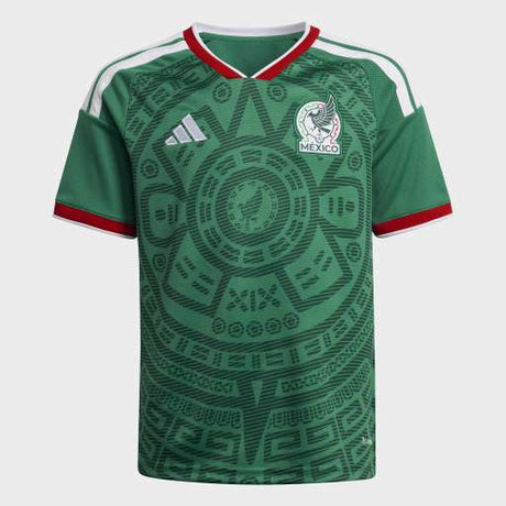 adidas Mexico Home Youth Soccer Jersey 26 - Green - Best Buy Soccer