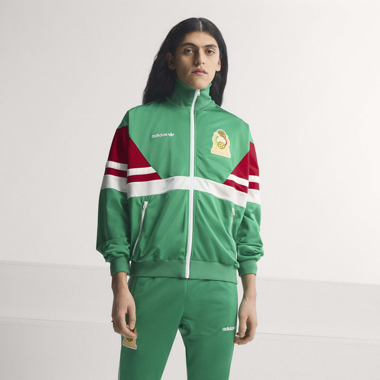 adidas Mexico Men's Soccer Track Top 1986 - Green - Best Buy Soccer