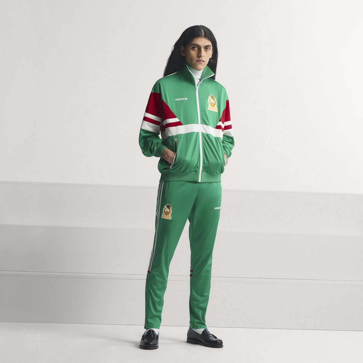 adidas Mexico Men's Soccer Track Top 1986 - Green - Best Buy Soccer