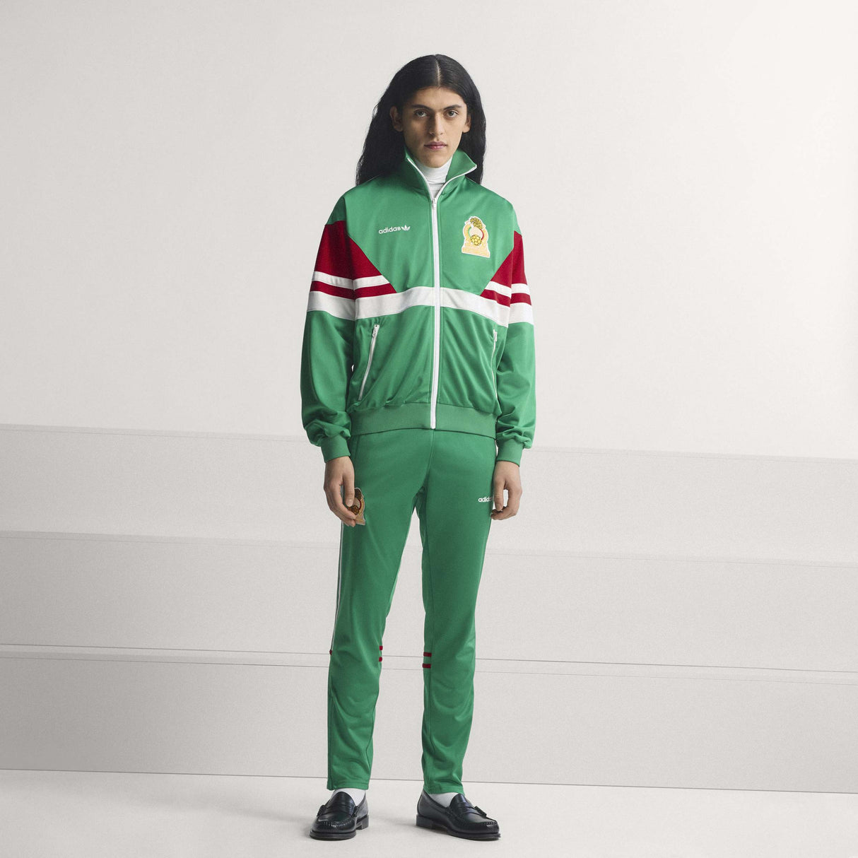 adidas Mexico Men's Soccer Track Top 1986 - Green - Best Buy Soccer