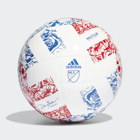adidas MLS Club Soccer Ball - White/Power Blue/Red - Best Buy Soccer