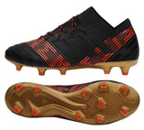 adidas Nemeziz 17.1 FG Firm Ground Soccer Cleats - Black/Solar Red - Best Buy Soccer