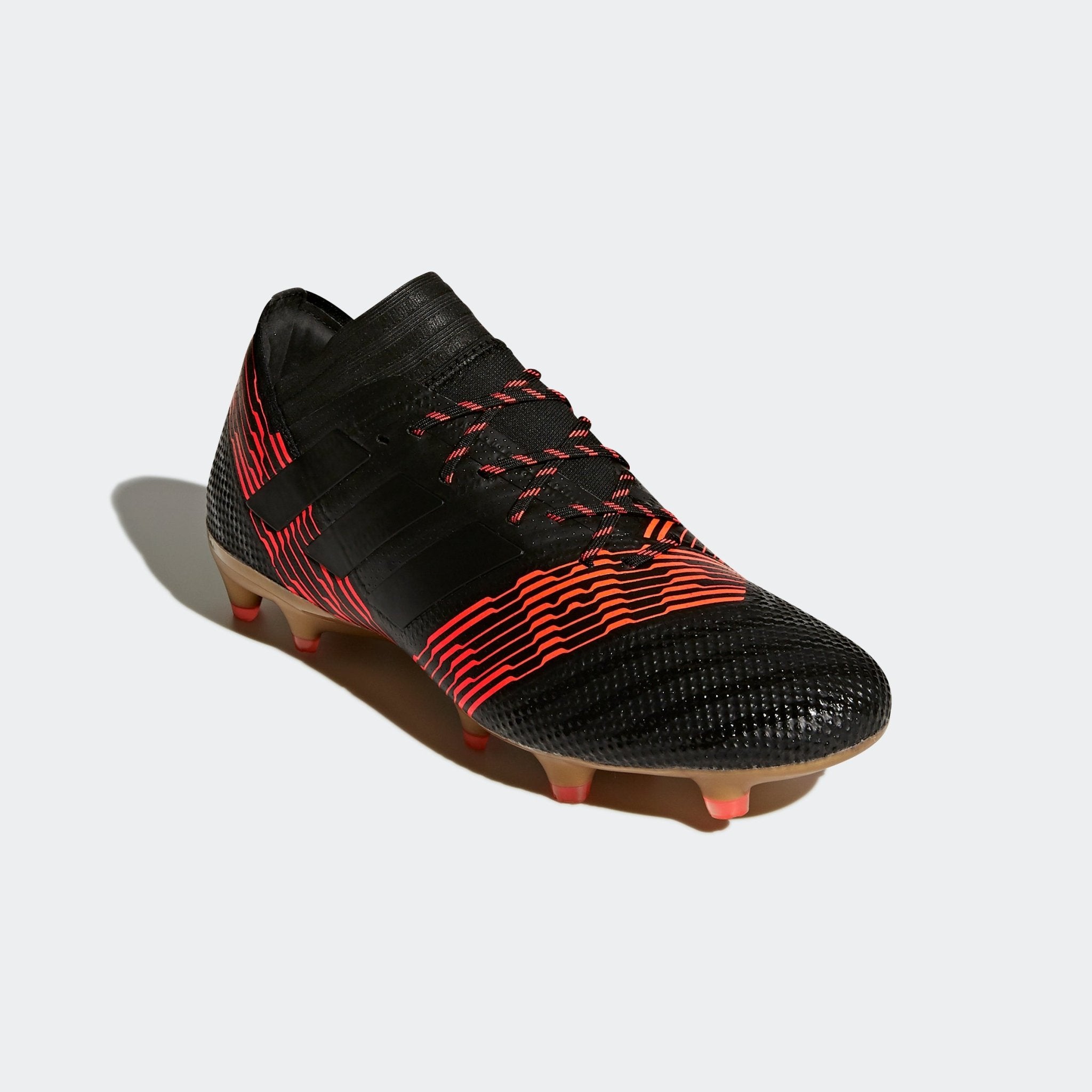 adidas Nemeziz 17.1 FG Firm Ground Soccer Cleats - Black/Solar Red - Best Buy Soccer