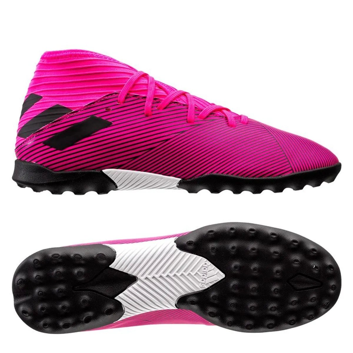 adidas Nemeziz 19.3 TF Turf Youth Soccer Cleats - Shock Pink/Black - Best Buy Soccer