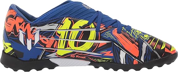 adidas Nemeziz Messi 19.3 TF Turf Youth Soccer Cleats - Royal/Silver Metallic/Solar Yellow - Best Buy Soccer