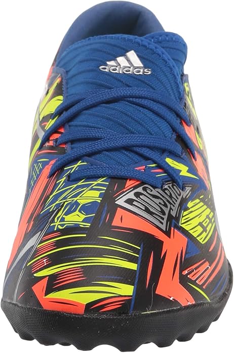 adidas Nemeziz Messi 19.3 TF Turf Youth Soccer Cleats - Royal/Silver Metallic/Solar Yellow - Best Buy Soccer