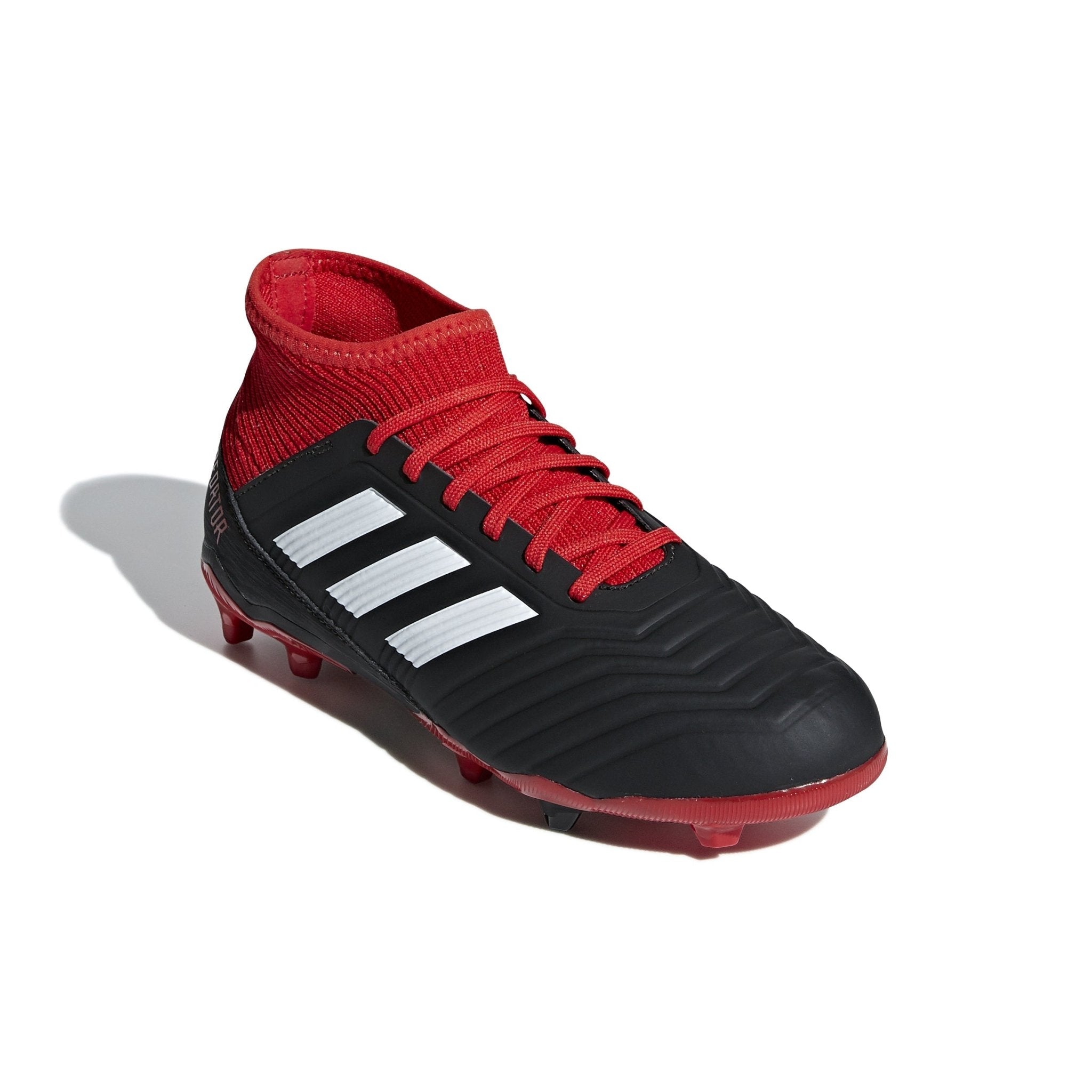 adidas Predator 18.3 FG Firm Ground Youth Soccer Cleats - Black/White/Red - Best Buy Soccer