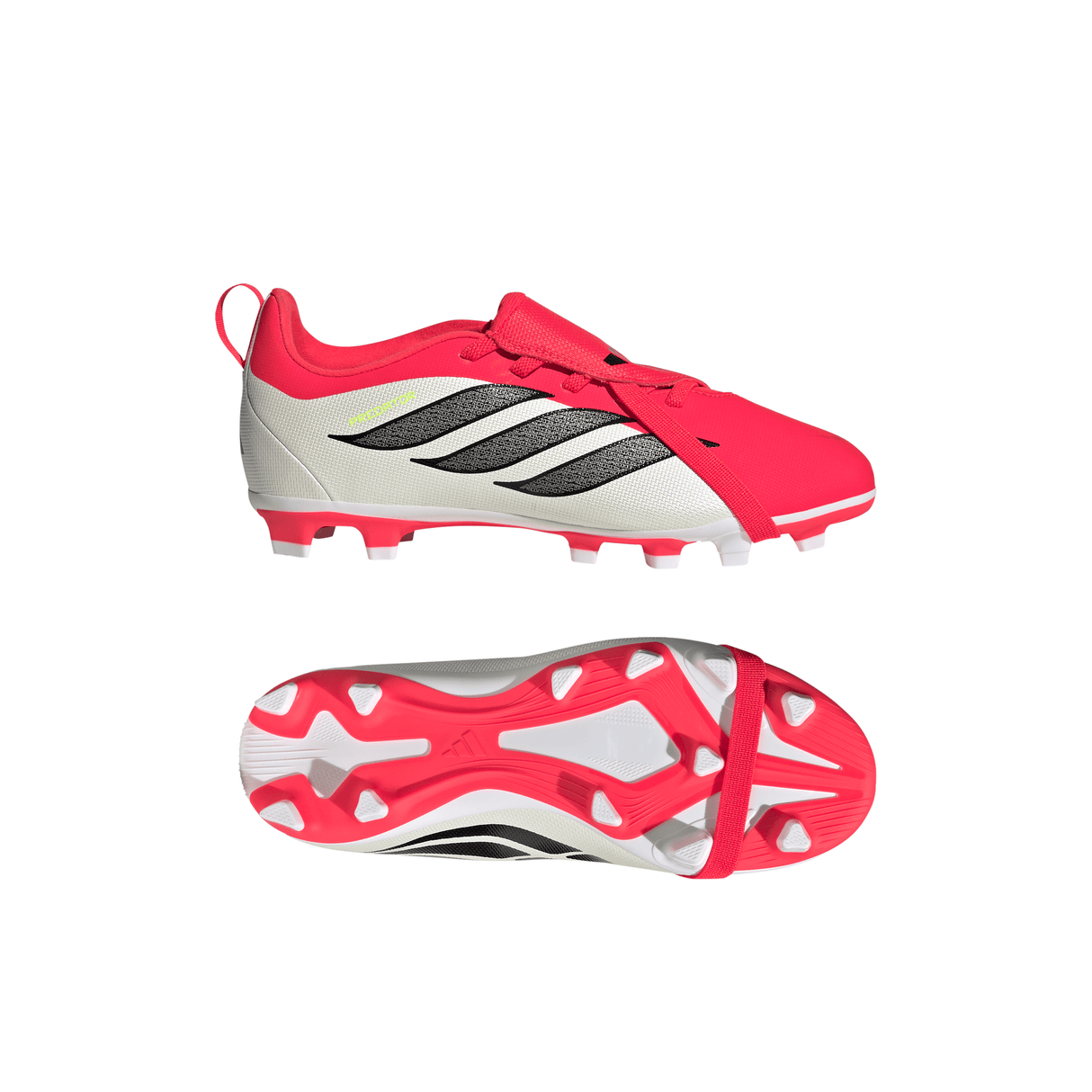 adidas Predator Club Fold-Over Tongue Elastic Laces FG/MG Youth Soccer Cleats - Red/Black/White - Best Buy Soccer