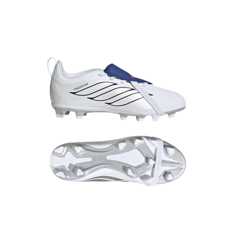 adidas Predator Club Fold-Over Tongue Elastic Laces Firm Ground/Multi Ground Youth Soccer Cleats - White - Best Buy Soccer