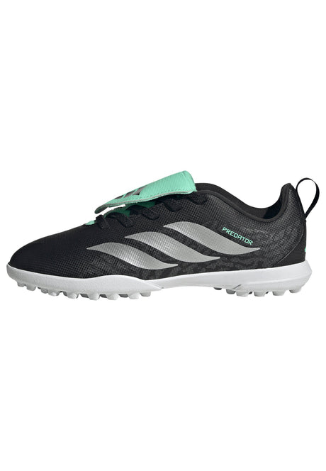 adidas Predator Club Fold-Over Tongue Elastic Laces TF Turf Youth Soccer Cleats - Black/Silver - Best Buy Soccer