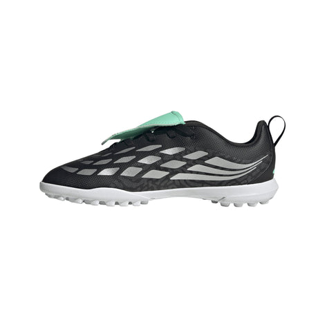 adidas Predator Club Fold-Over Tongue Elastic Laces TF Turf Youth Soccer Cleats - Black/Silver - Best Buy Soccer