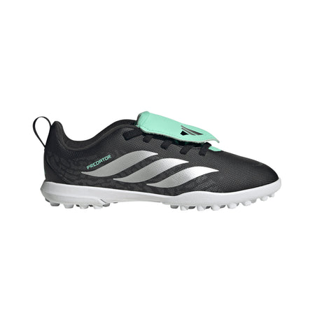 adidas Predator Club Fold-Over Tongue Elastic Laces TF Turf Youth Soccer Cleats - Black/Silver - Best Buy Soccer