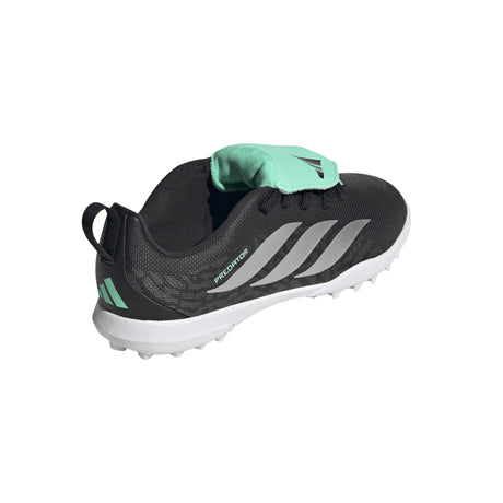 adidas Predator Club Fold-Over Tongue Elastic Laces TF Turf Youth Soccer Cleats - Black/Silver - Best Buy Soccer