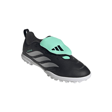 adidas Predator Club Fold-Over Tongue Elastic Laces TF Turf Youth Soccer Cleats - Black/Silver - Best Buy Soccer