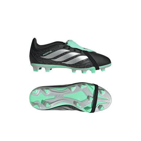 adidas Predator Club Fold-Over Tongue FG/MG Firm Ground/Multi Ground Youth Soccer Cleats - Black/Silver/Mint - Best Buy Soccer