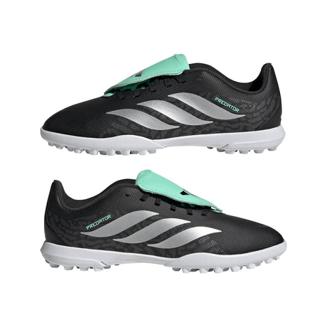 adidas Predator Club Fold-Over Tongue TF Turf Youth Soccer Cleats - Black/Silver/Mint - Best Buy Soccer