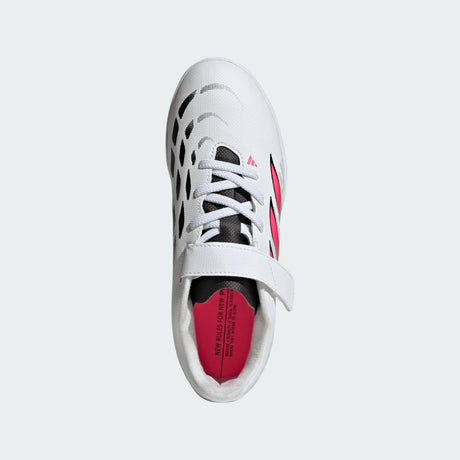 adidas Predator Club Hook & Loop Turf Youth Soccer Cleats - White/Black - Best Buy Soccer