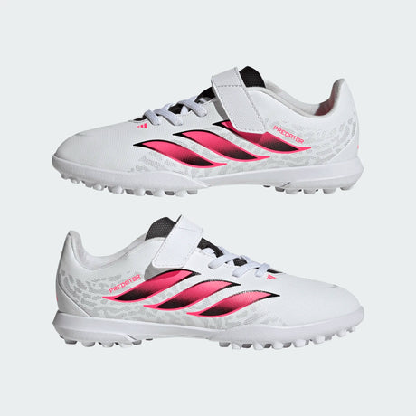 adidas Predator Club Hook & Loop Turf Youth Soccer Cleats - White/Black - Best Buy Soccer