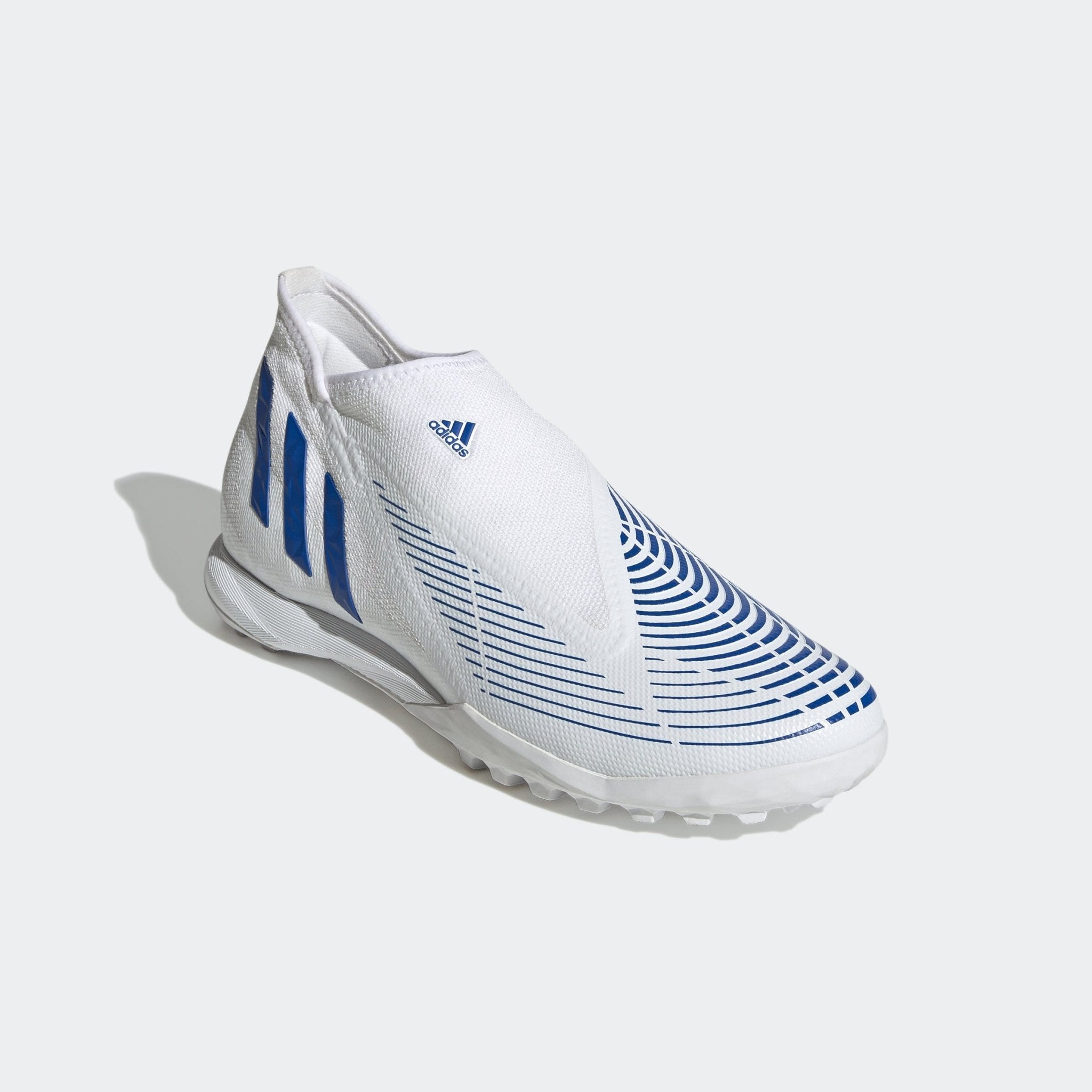 adidas Predator Edge.3 Laceless Turf Boots White/Blue - Best Buy Soccer
