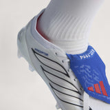 adidas Predator Elite Fold-Over Tongue FG Firm Ground Men's Soccer Cleats - White/Zero Metallic/Blue - Best Buy Soccer