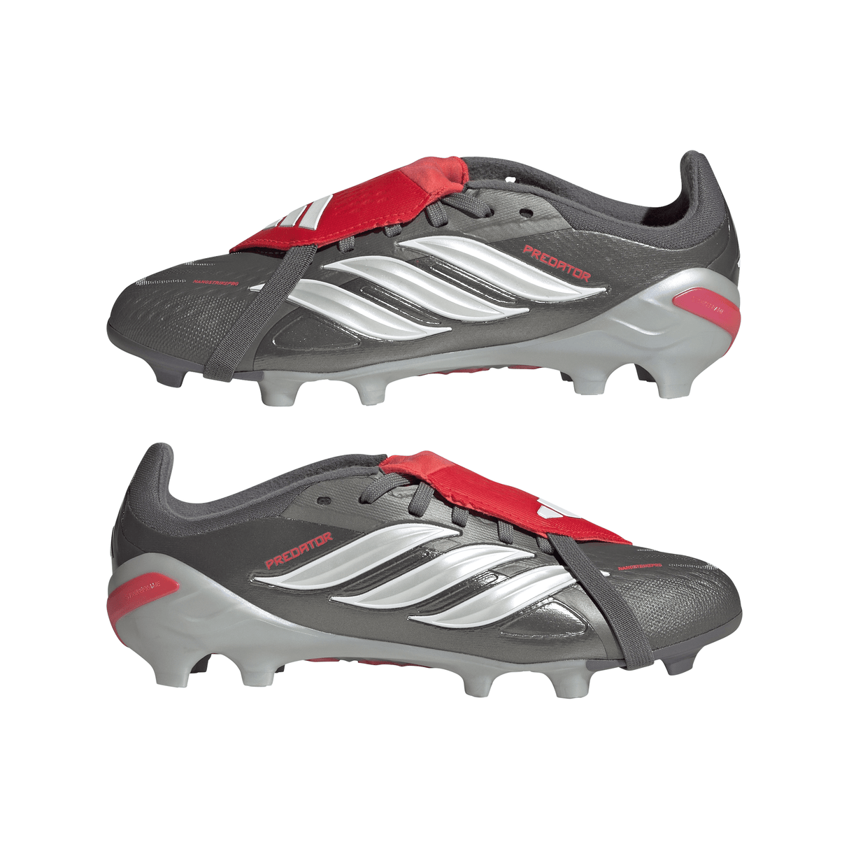 adidas Predator Elite Fold-Over Tongue FG Youth Soccer Cleats - Grey/Red - Best Buy Soccer