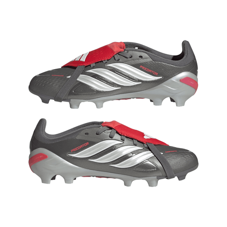 adidas Predator Elite Fold-Over Tongue FG Youth Soccer Cleats - Grey/Red - Best Buy Soccer