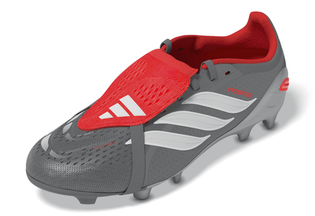 adidas Predator Elite Fold-Over Tongue FG Youth Soccer Cleats - Grey/Red - Best Buy Soccer