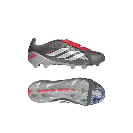 adidas Predator Elite Fold-Over Tongue FG Youth Soccer Cleats - Grey/Red - Best Buy Soccer