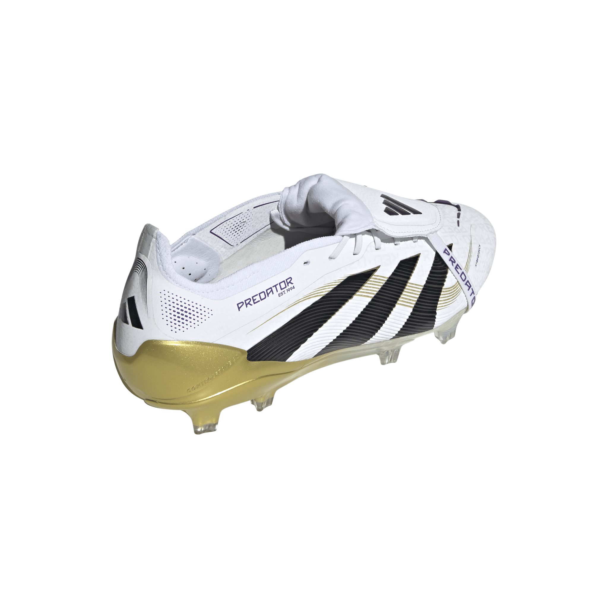 adidas Predator Elite Fold - Over Tongue Firm Ground Boots White/Black/Gold Metallic - Best Buy Soccer