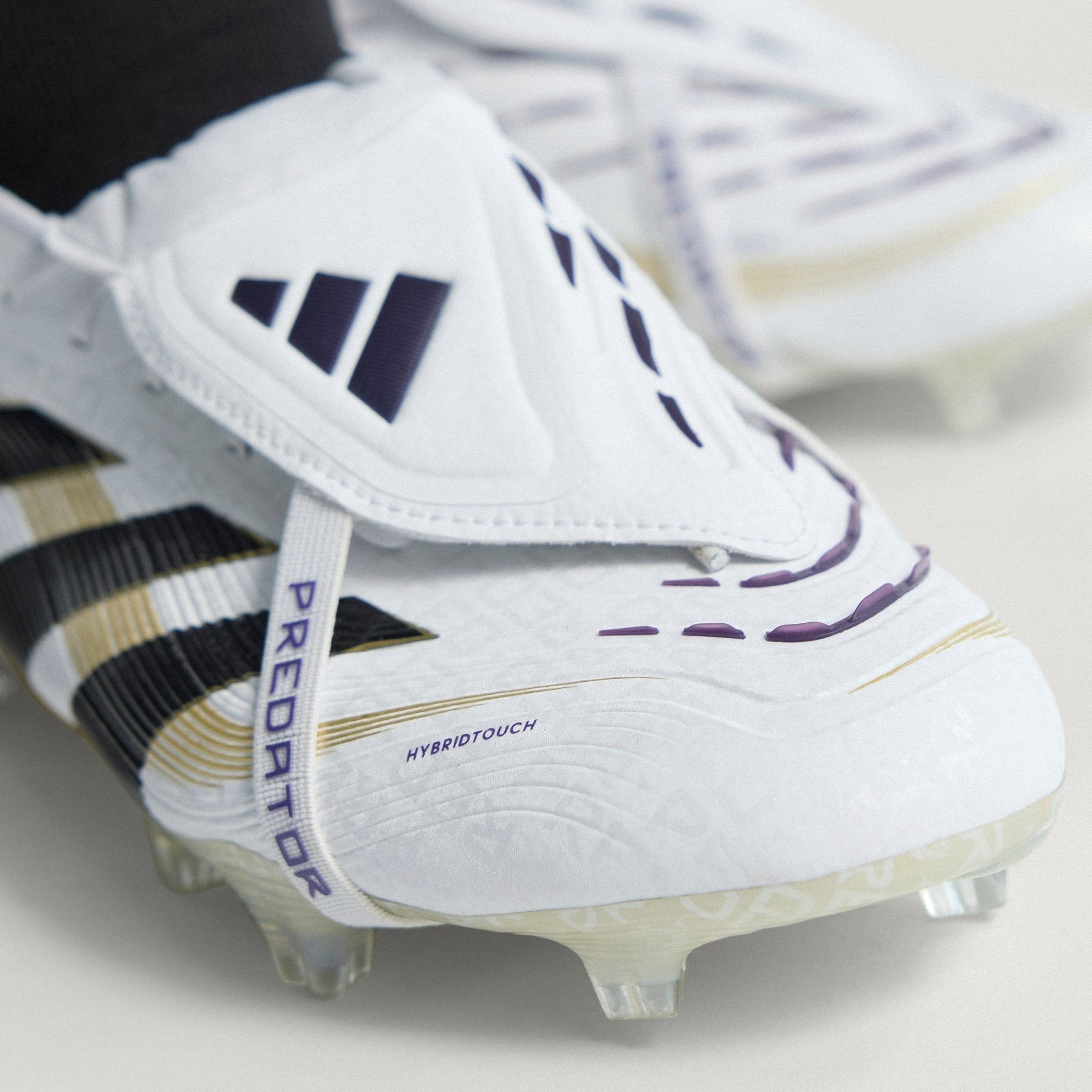 adidas Predator Elite Fold - Over Tongue Firm Ground Boots White/Black/Gold Metallic - Best Buy Soccer
