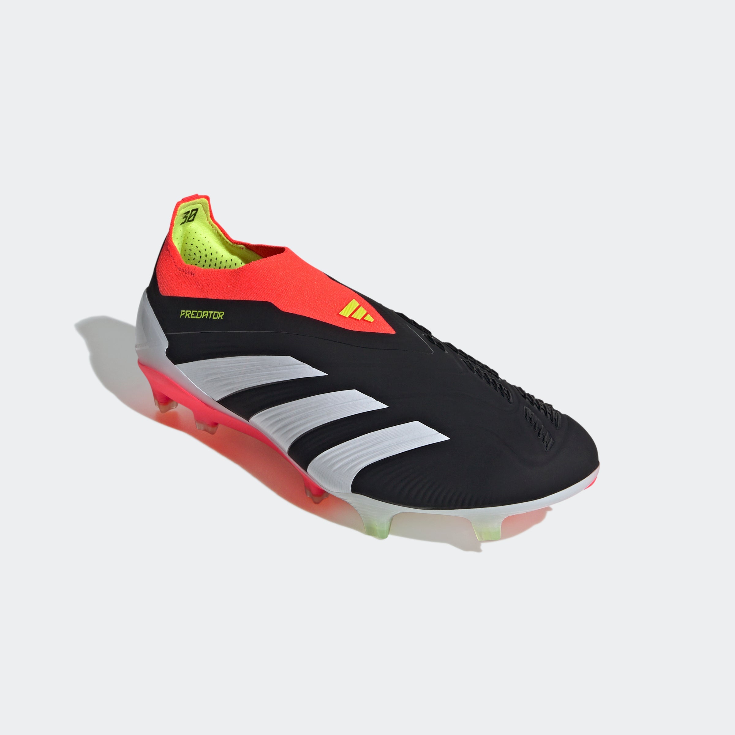 adidas Predator Elite Laceless FG Firm Ground Soccer Cleats - Black/White/Solar Red - Best Buy Soccer