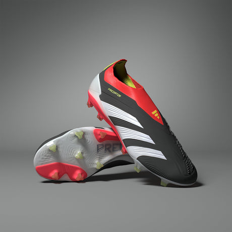 adidas Predator Elite Laceless FG Firm Ground Soccer Cleats - Black/White/Solar Red - Best Buy Soccer