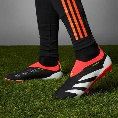 adidas Predator Elite Laceless FG Firm Ground Soccer Cleats - Black/White/Solar Red - Best Buy Soccer