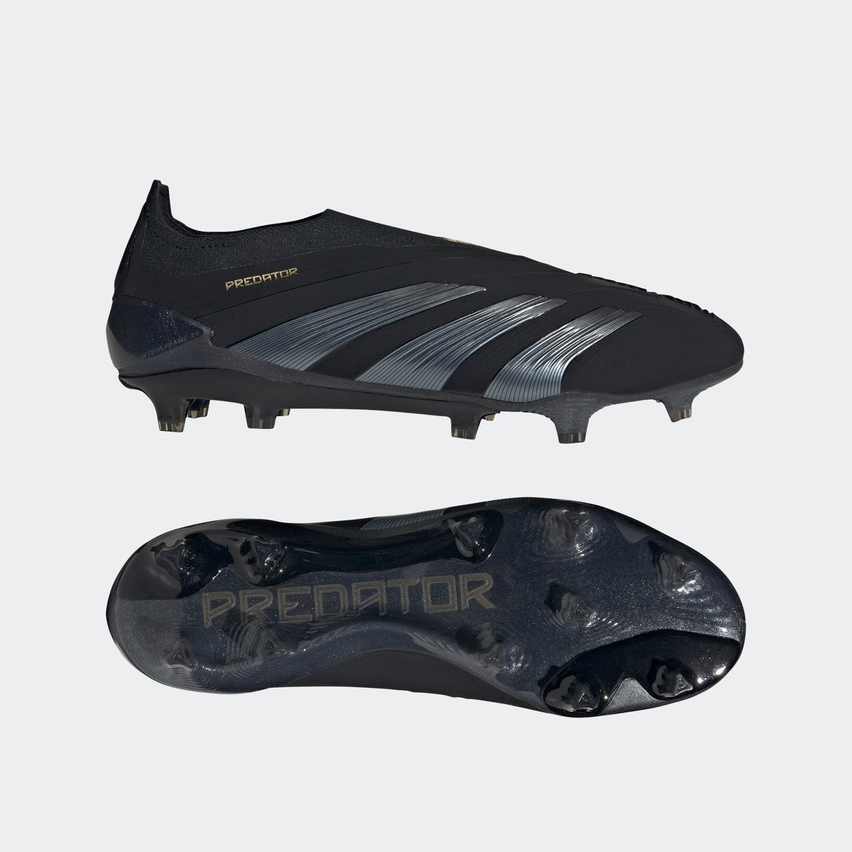 adidas Predator Elite LL FG Laceless Firm Ground Soccer Cleats - Black/Carbon/Gold Metallic - Best Buy Soccer