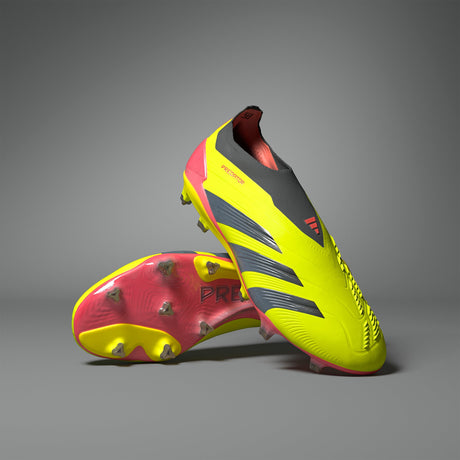 adidas Predator Elite LL FG Laceless Firm Ground Soccer Cleats - Solar Yellow/Black/Solar Red - Best Buy Soccer