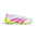 Botines de fútbol sin cordones Adidas Predator Elite sin cordones para terreno firme - Blanco/Rosa lúcido/Limón lúcido