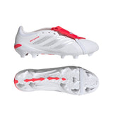 adidas Predator League Fold-Over Tongue FG Firm Ground Men's Soccer Cleats - White/Silver/Red - Best Buy Soccer