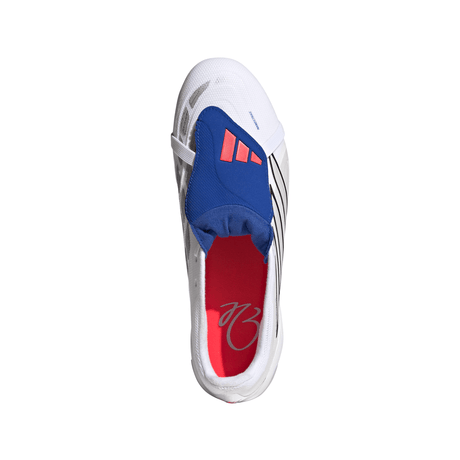 adidas Predator League Fold-Over Tongue FG Firm Ground Men's Soccer Cleats - White/Zero Metallic/Blue - Best Buy Soccer