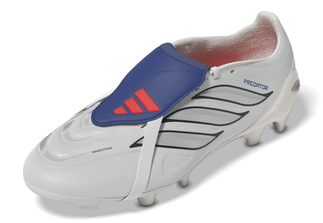 adidas Predator League Fold-Over Tongue FG Firm Ground Men's Soccer Cleats - White/Zero Metallic/Blue - Best Buy Soccer