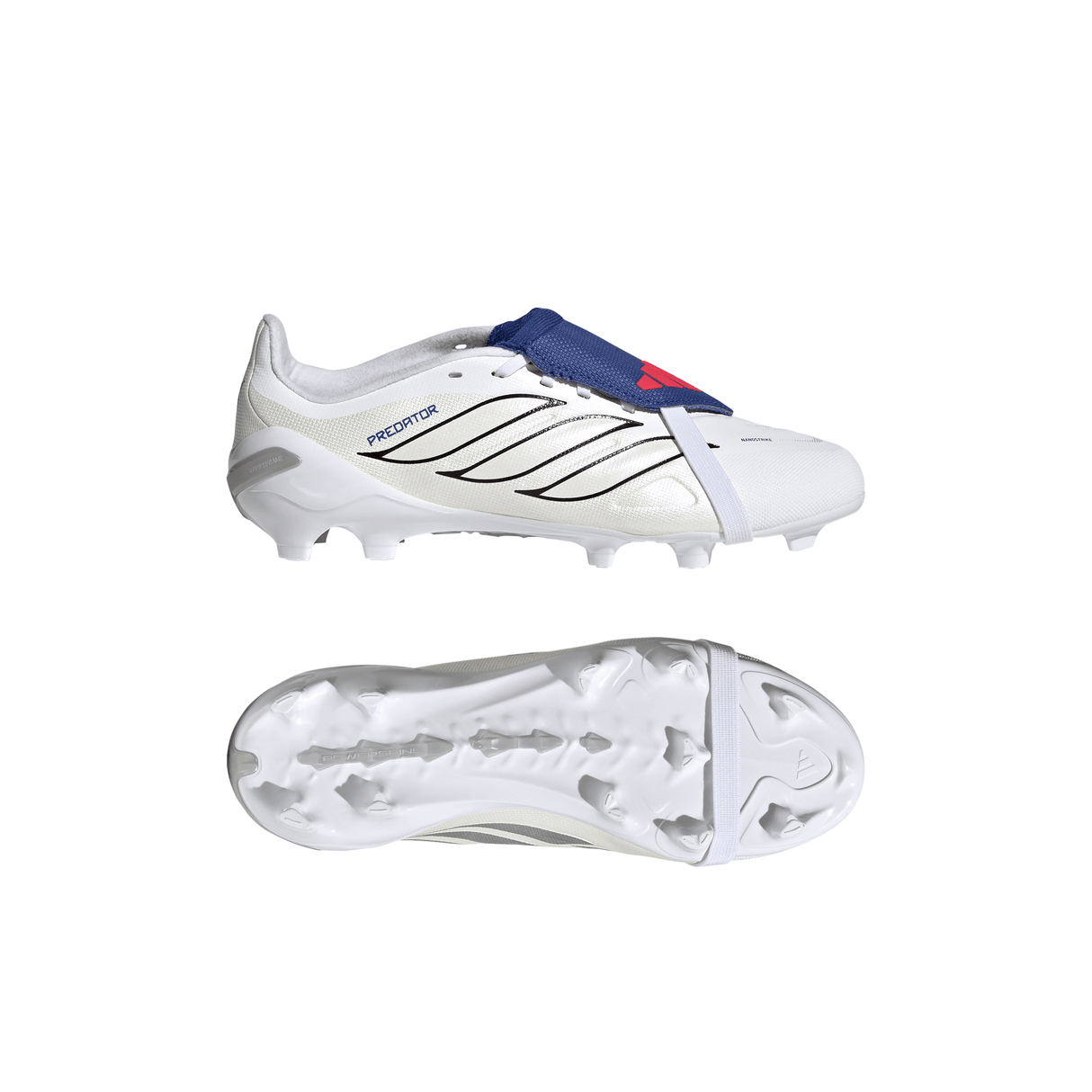 adidas Predator League Fold-Over Tongue FG Firm Ground Youth Soccer Cleats - White/Zero Metallic/Blue - Best Buy Soccer