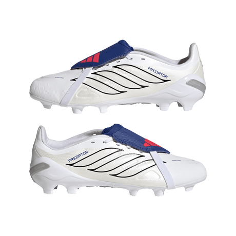 adidas Predator League Fold-Over Tongue FG Firm Ground Youth Soccer Cleats - White/Zero Metallic/Blue - Best Buy Soccer