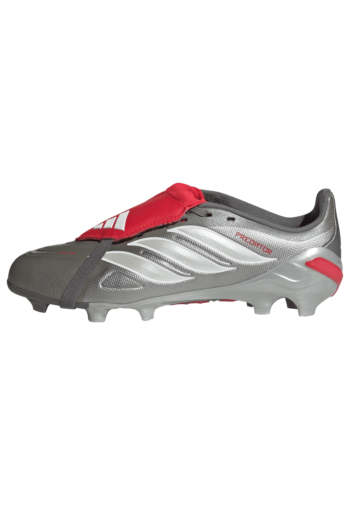 adidas Predator League Fold-Over Tongue FG Youth Soccer Cleats - Grey/Red - Best Buy Soccer