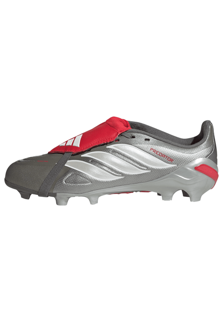 adidas Predator League Fold-Over Tongue FG Youth Soccer Cleats - Grey/Red - Best Buy Soccer