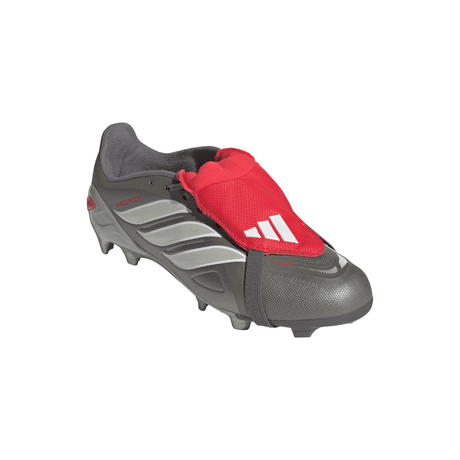 adidas Predator League Fold-Over Tongue FG Youth Soccer Cleats - Grey/Red - Best Buy Soccer