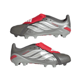 adidas Predator League Fold-Over Tongue FG Youth Soccer Cleats - Grey/Red - Best Buy Soccer